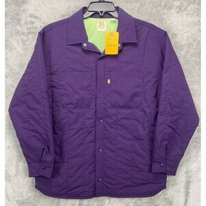 NWT Levi's Men's Puffer Jacket Size Small Purple Gold Tab Snap Up‎